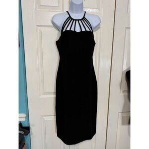 Premier Amour Strappy Black Dress Size 10